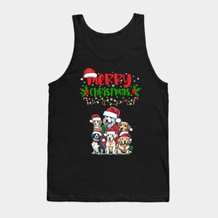 Merry Christmas Puppy Festive Tank Top